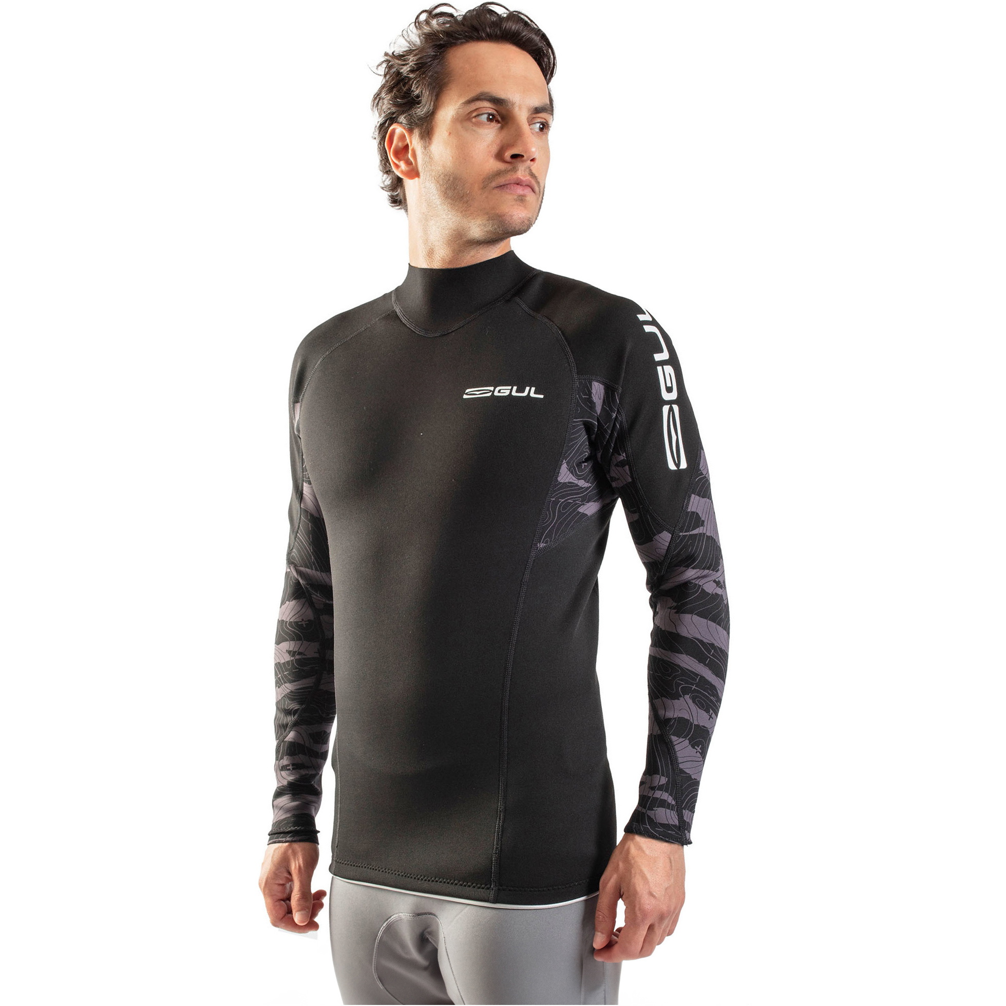 2026 Gul Masculino Response 1mm Thermo Top Re0057-c1 - Preto / Contorno Camuflado
