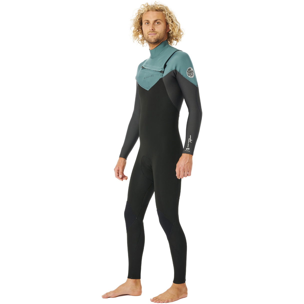 2023 Rip Curl Masculino Dawn Patrol Performance Eco 3/2mm Chest Zip Fato De Mergulho 15mmfs - Verde Suave