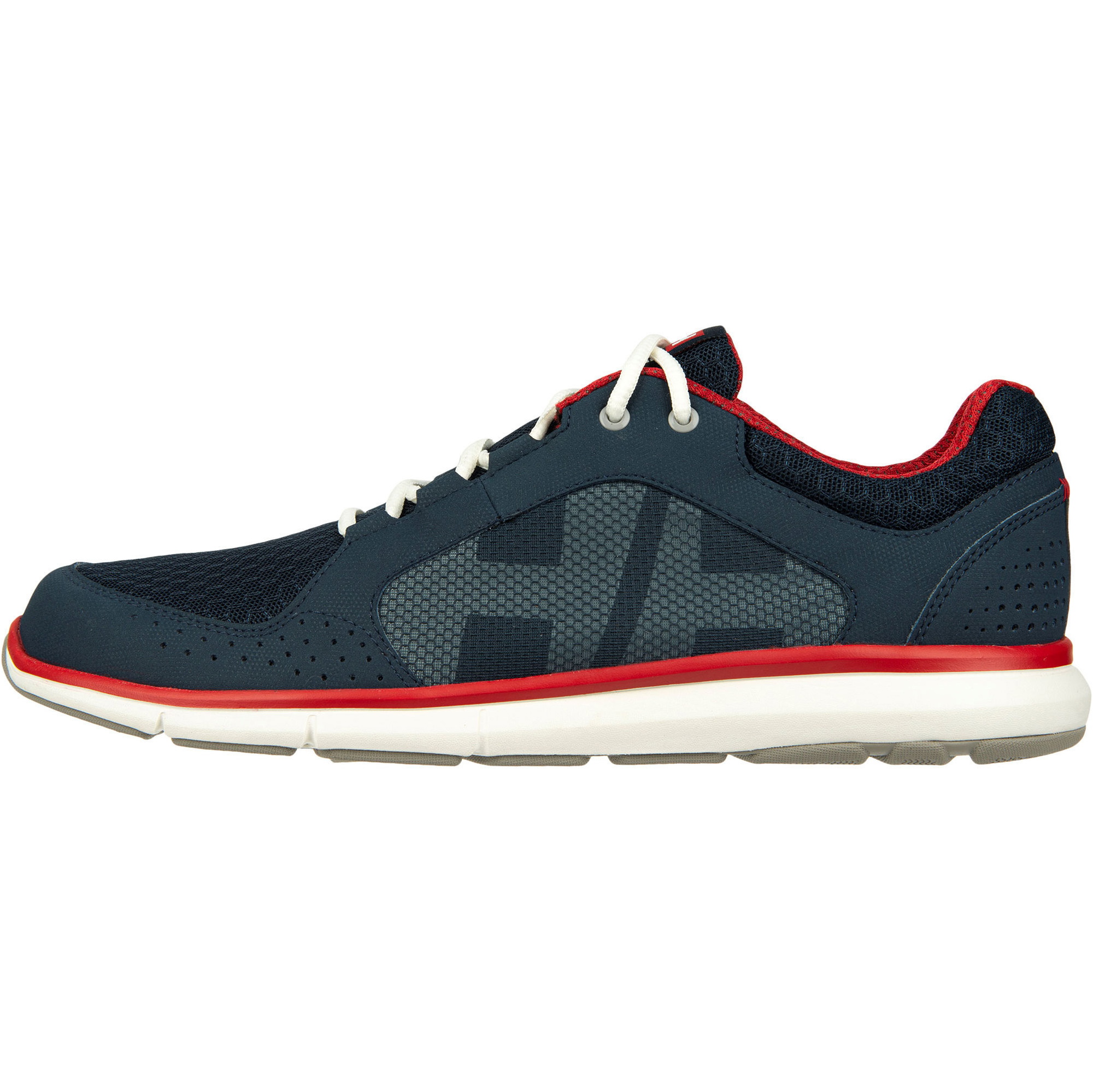 2026 Helly Hansen Homens Ahiga V4 Hydropower Sapatos De Vela 11582 - Navy / Vermelho Bandeira