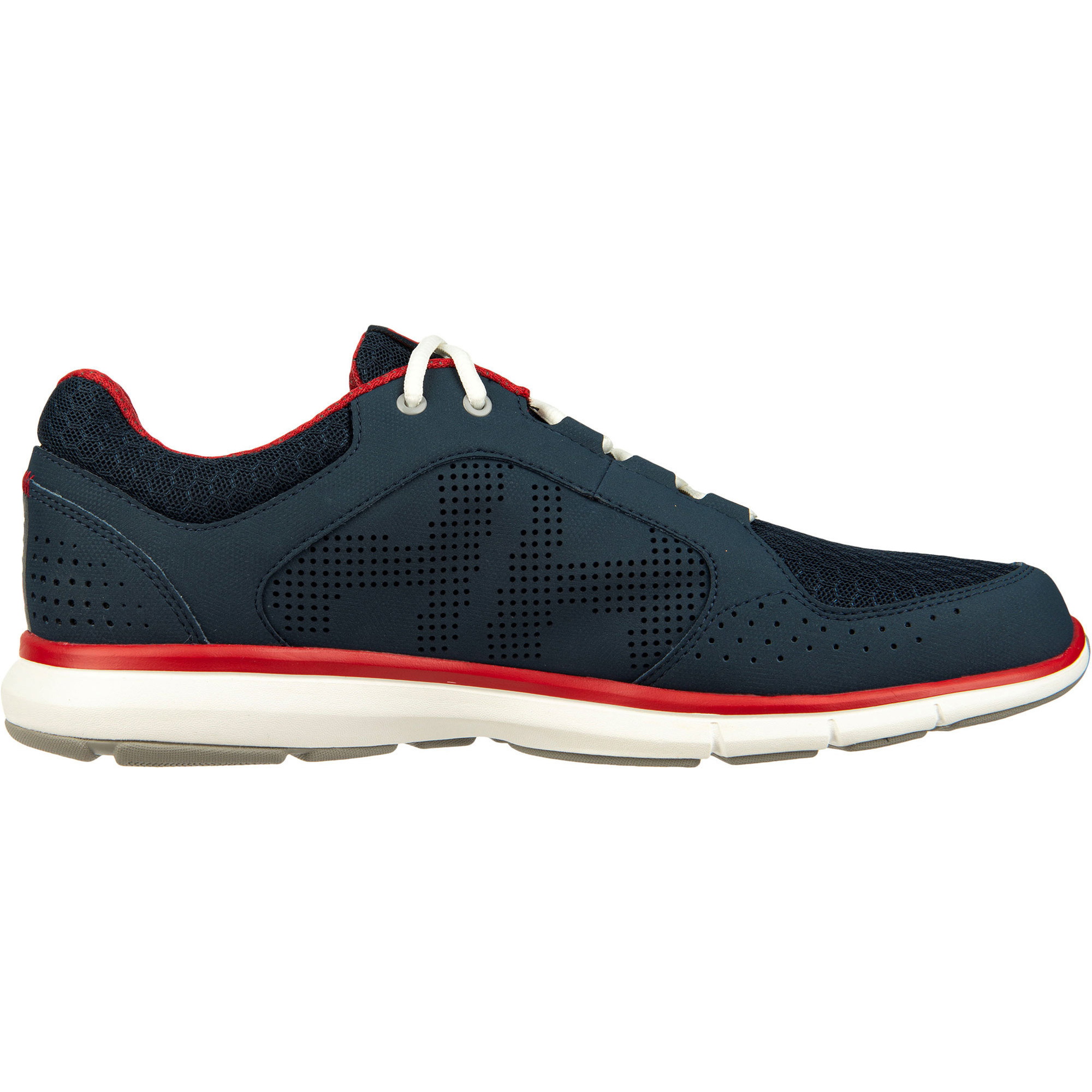 2026 Helly Hansen Homens Ahiga V4 Hydropower Sapatos De Vela 11582 - Navy / Vermelho Bandeira