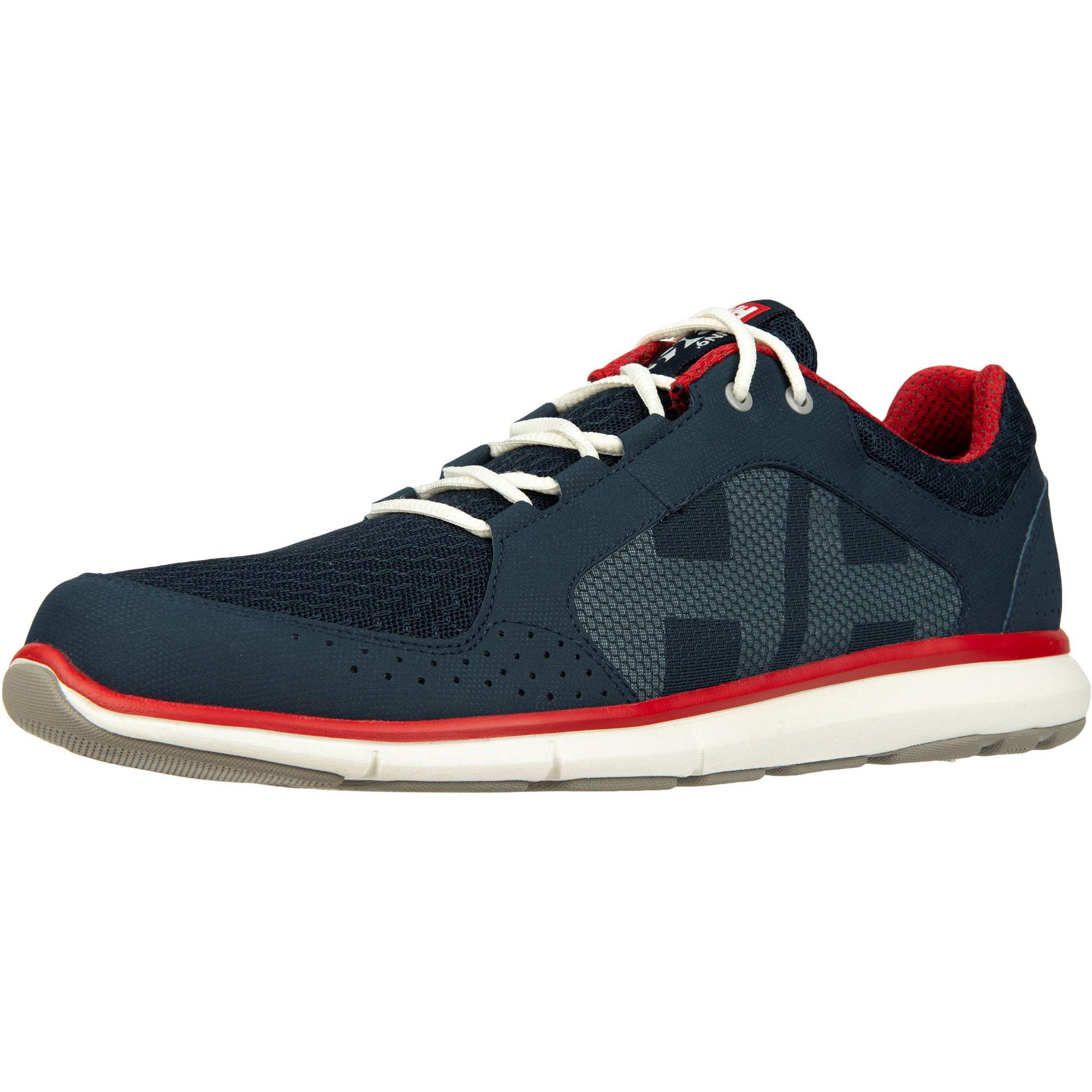 2026 Helly Hansen Homens Ahiga V4 Hydropower Sapatos De Vela 11582 - Navy / Vermelho Bandeira