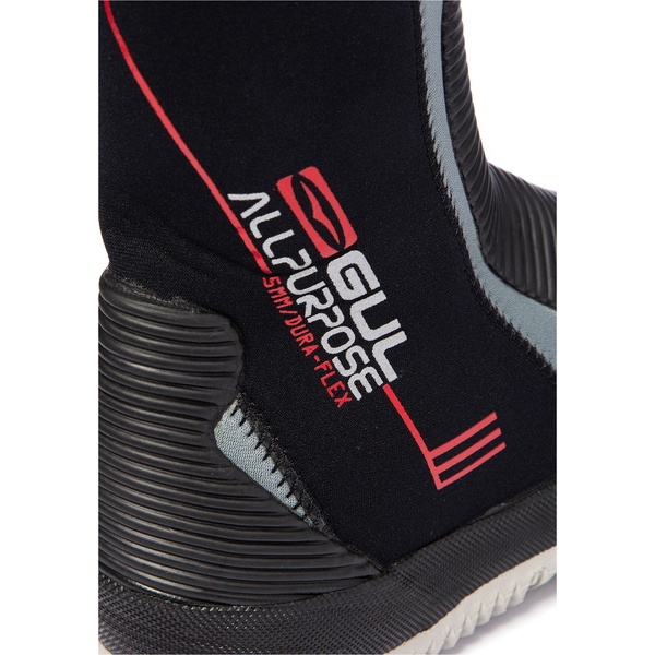 Gul Todos Os Efeitos 5mm Neoprene Botas Zipados Bo1276-a8 - Preto / Cinza