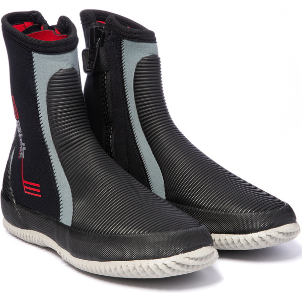 Gul Todos Os Efeitos 5mm Neoprene Botas Zipados Bo1276-a8 - Preto / Cinza