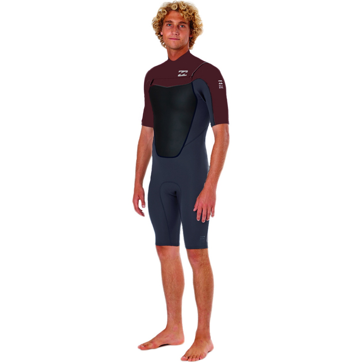 2016 Billabong Foil 2mm Chest Zip GBS Spring Shorty Blood W42M11