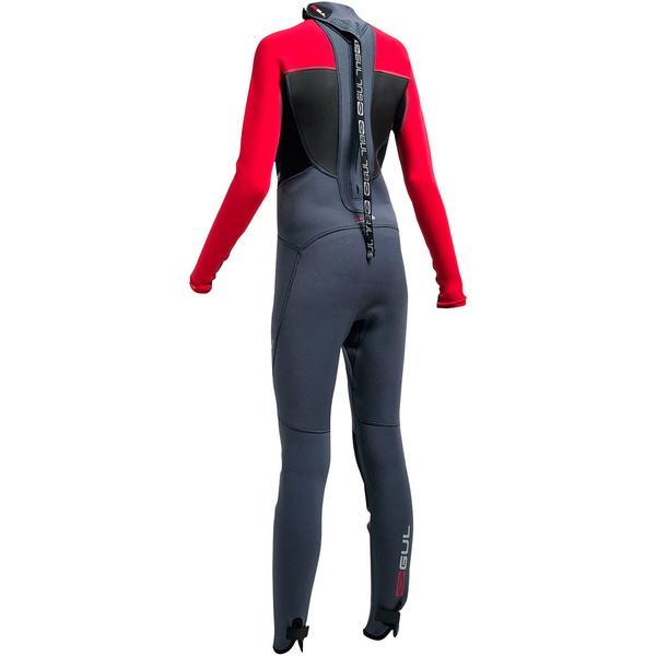 Gul Response 3/2mm J&uacute;nior Flatlock Traje De Neoprene Graphite / Vermelho RE1322-A9 - 2ND