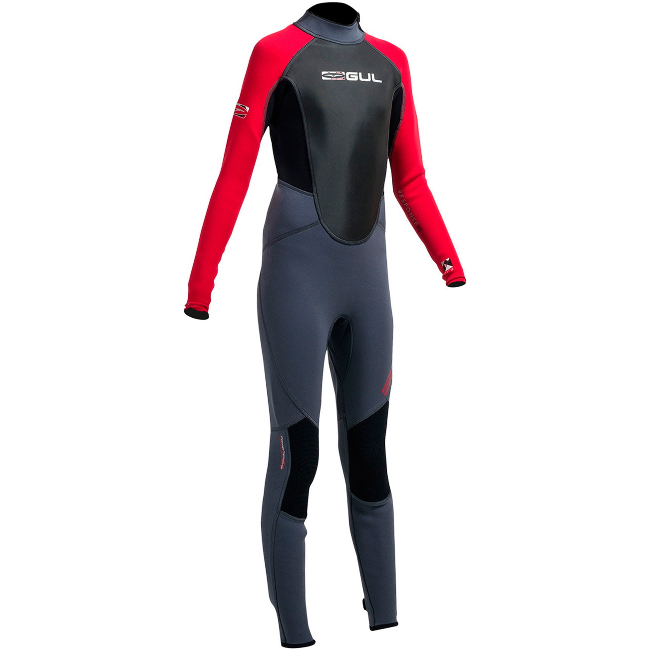 Gul Response 3/2mm J&uacute;nior Flatlock Traje De Neoprene Graphite / Vermelho RE1322-A9 - 2ND