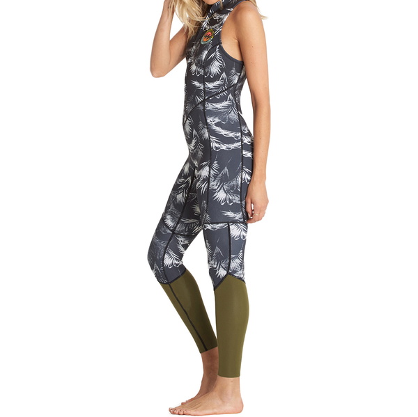Billabong Ladies Salty Jane 2mm Flatlock Wetsuit PRETO AREIAS C42G04