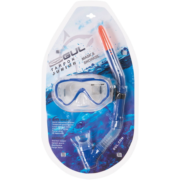 2020 Gul Júnior Tarpon Máscara E Snorkel Definido Em Azul / Preto Gd0002