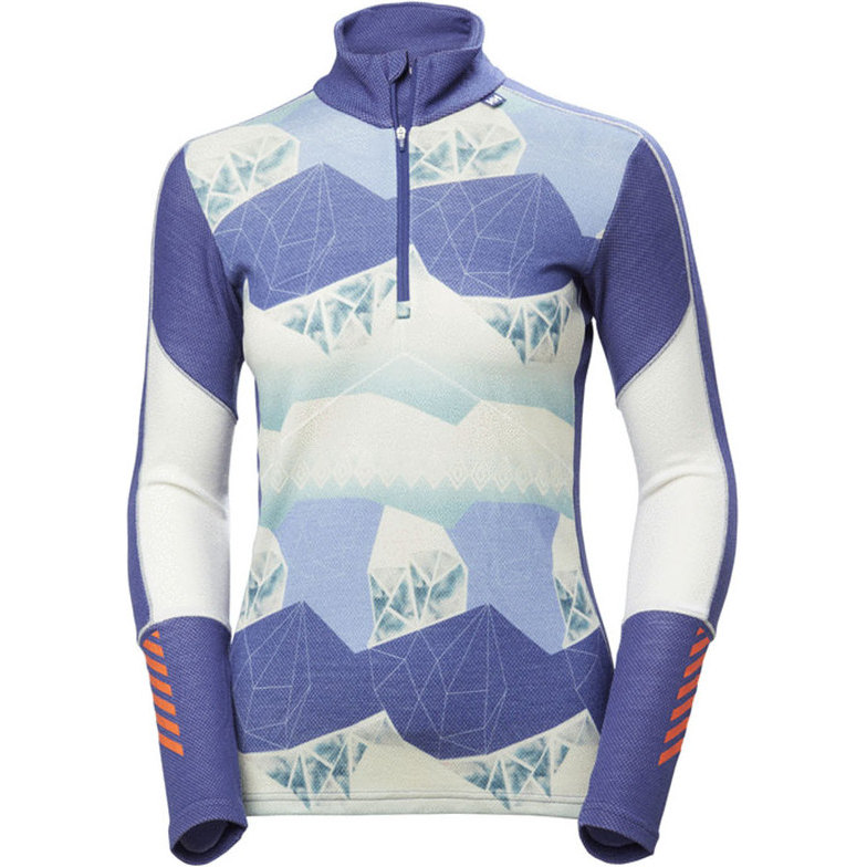 2018 Helly Hansen Senhoras HH Lifa 1/2 Zip Merino Crew Base Layer Lavanda 48343