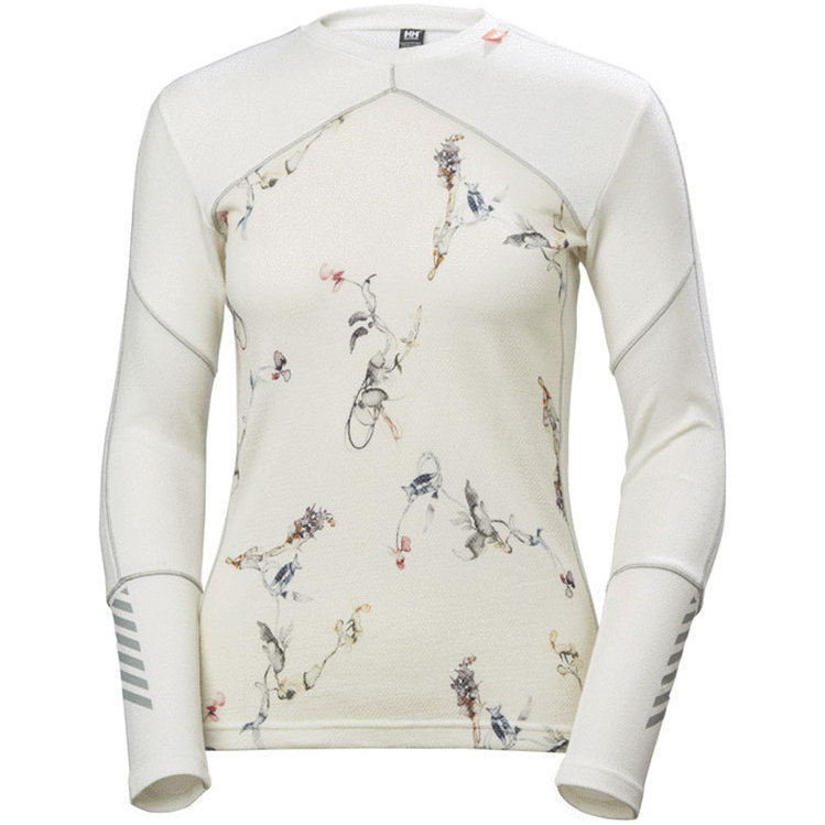 2018 Helly Hansen Senhoras HH Lifa Merino Crew Base Layer Top Branco 48341