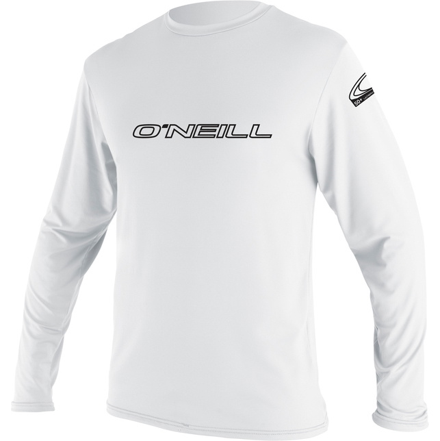 2026 O'Neill Mens Basic Skins Long Sleeve Rash Tee 4339 - White
