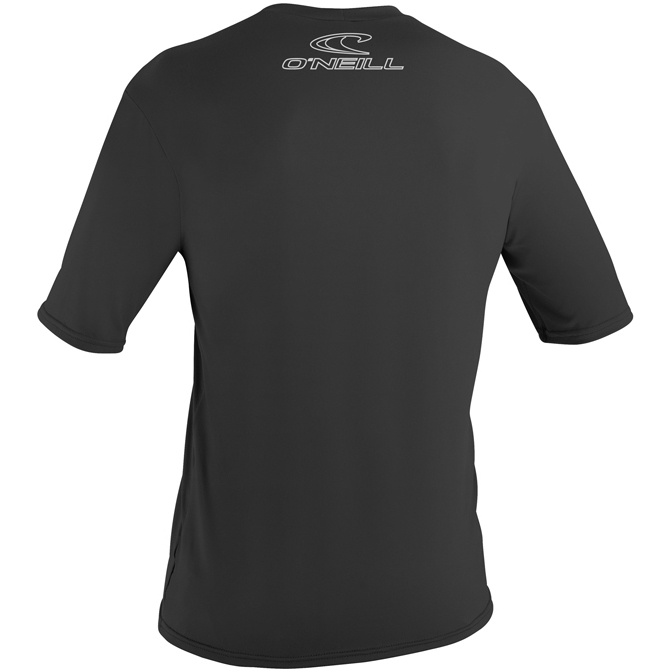 2026 O'Neill Mens Basic Skins Camisa De Sol De Manga Curta 3402 - Black