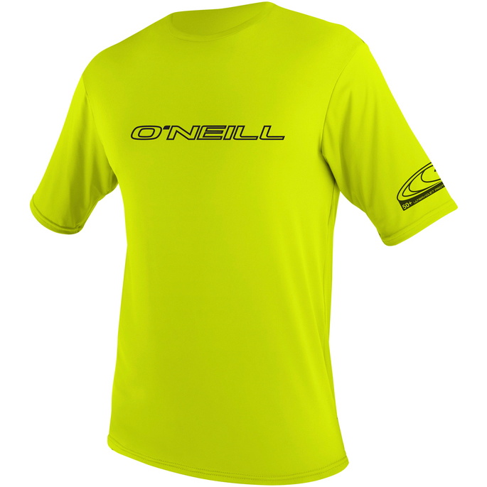 2026 O'Neill Camisa De Sol Masculina Básica Skins De Manga Curta LIME 3402