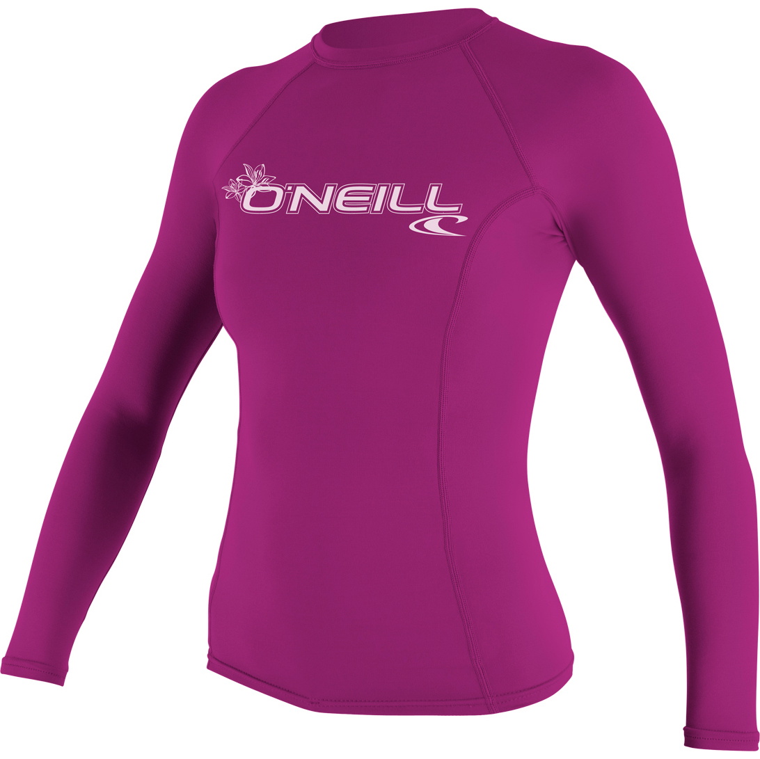 2026 O'neill Básicos Para Mulher Skins Manga Comprida Crew Lycra Vest 3549 - Rosa Raposa