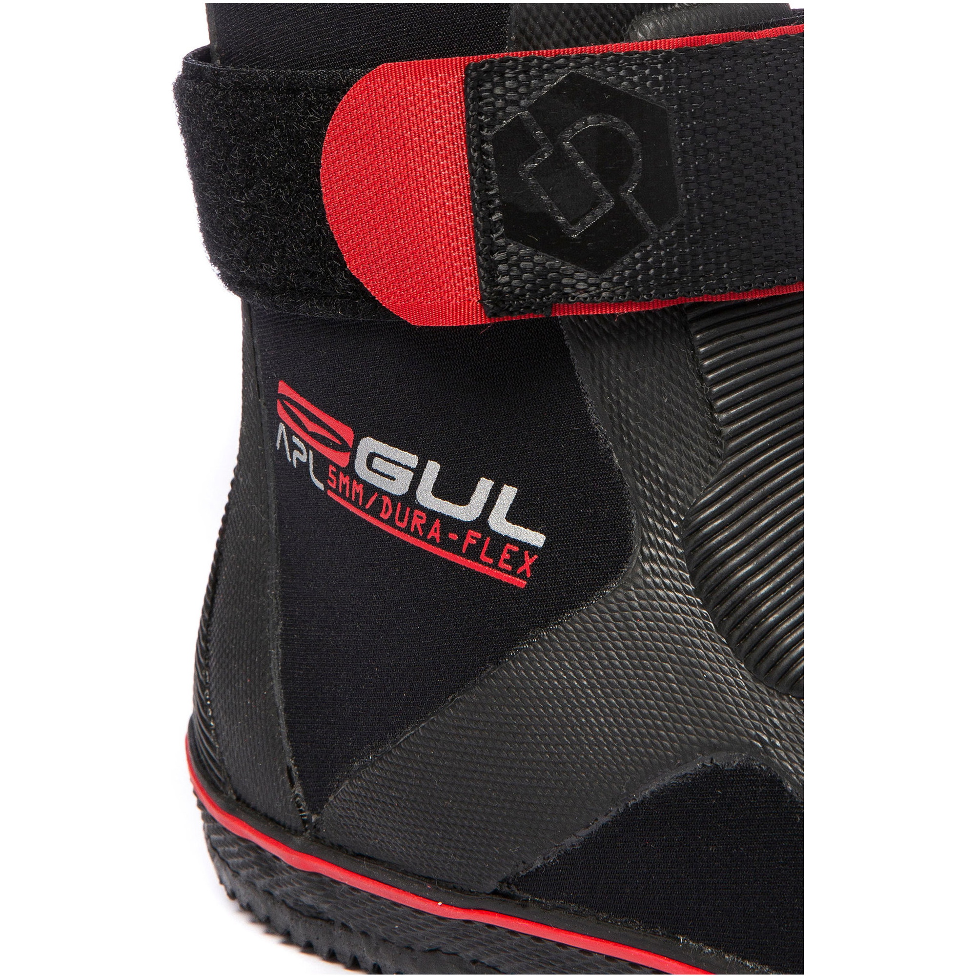 Botas De Cano Alto Gul All Purpose 5mm Com Cadarço 2025 BO1304-B2 - Black /Vermelho
