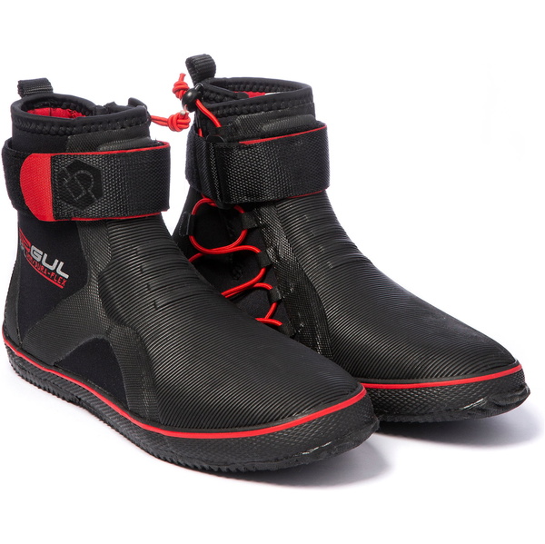 Botas De Cano Alto Gul All Purpose 5mm Com Cadarço 2025 BO1304-B2 - Black /Vermelho