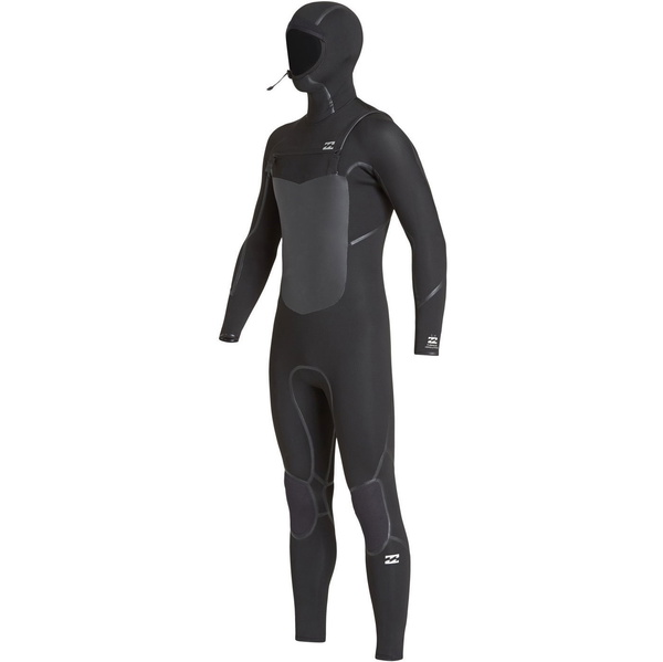 2019 Billabong Furnace Dos Homens Absolute X 5/4mm Com Capuz Chest Zip Wetsuit Preto Q45m08