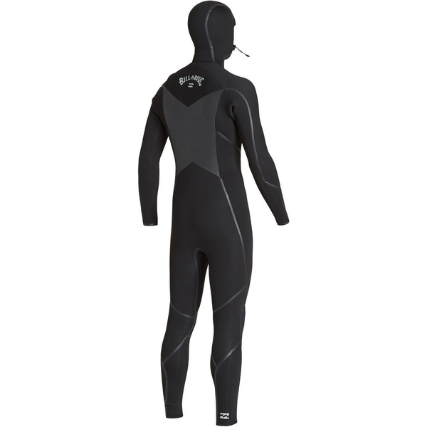 2019 Billabong Furnace Dos Homens Absolute X 5/4mm Com Capuz Chest Zip Wetsuit Preto Q45m08