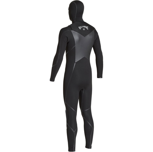 2019 Billabong Furnace Dos Homens Absolute X 5/4mm Com Capuz Chest Zip Wetsuit Preto Q45m08