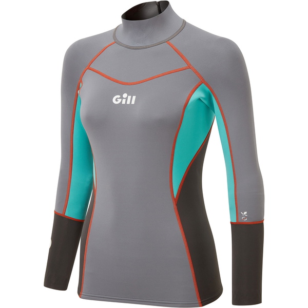 Gill Mulheres Zenlite 1.5mm Flatlock Neoprene Top 5003W - Steel Grey