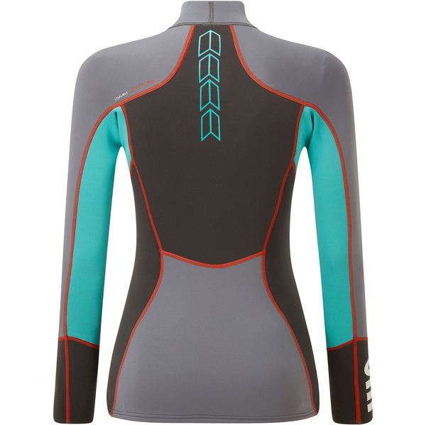 Gill Mulheres Zenlite 1.5mm Flatlock Neoprene Top 5003W - Steel Grey