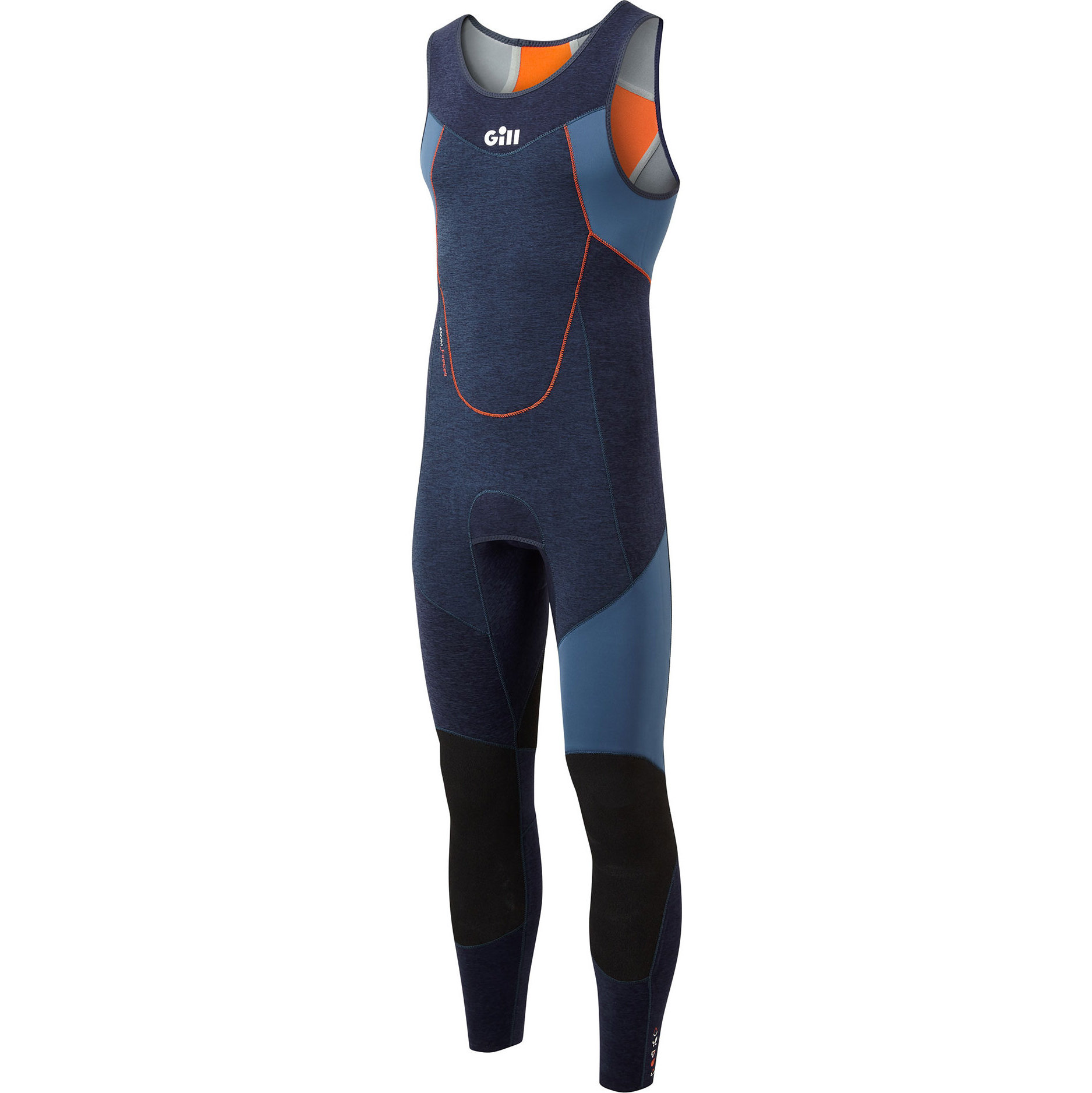 Gill Mens Race Firecell 3.5mm Neoprene Skiff Suit RS16 - Dark Denim / Orange