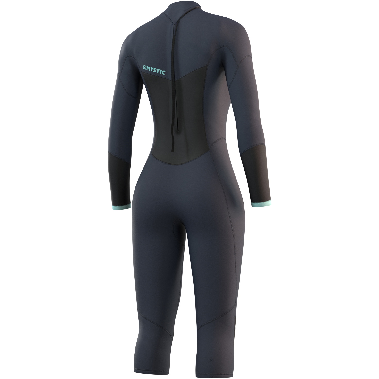 Mystic Womens Brand 3/2mm Braço Comprido Perna Curta Back Zip Fato De Mergulho 21032 - Night Blue