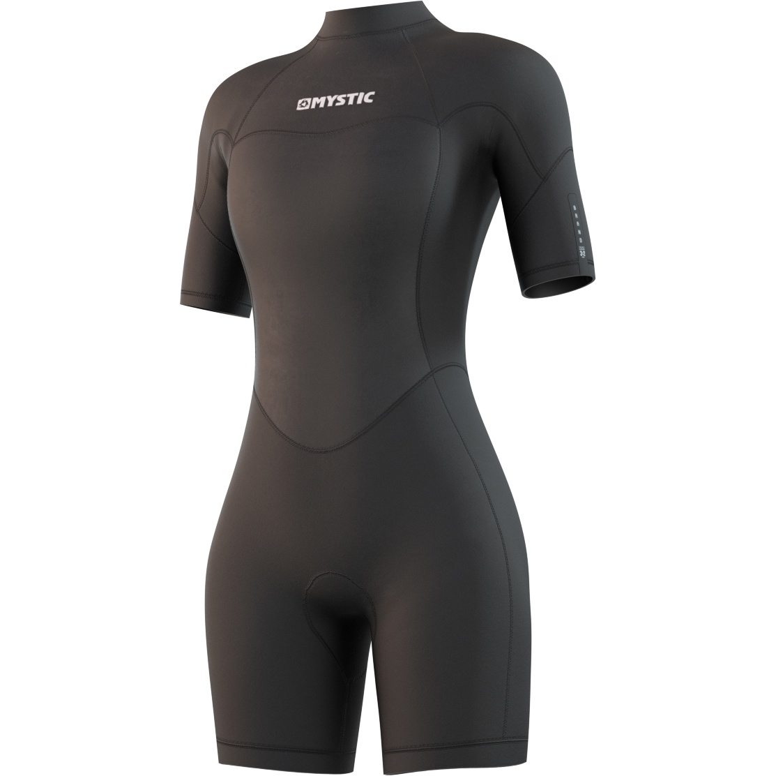 Mystic Mulher Brand 3/2mm Back Zip Shorty Fato De Mergulho 210323 - Black