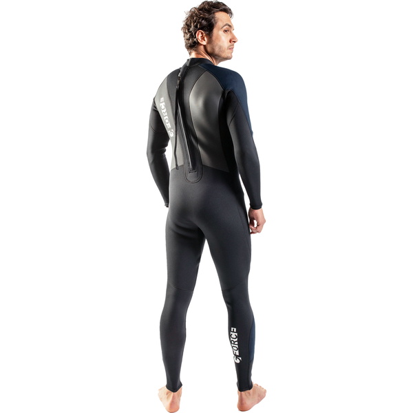 2026 Gul Mens G-Force 3mm Back Zip Flatlock Wetsuit GF1305-B7 - Black / Navy