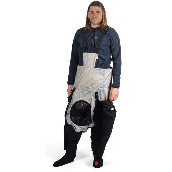 Gul Fato De Mergulho Mens Code Zero Stretch U-Zip Drysuit GM0368-B9 - Black