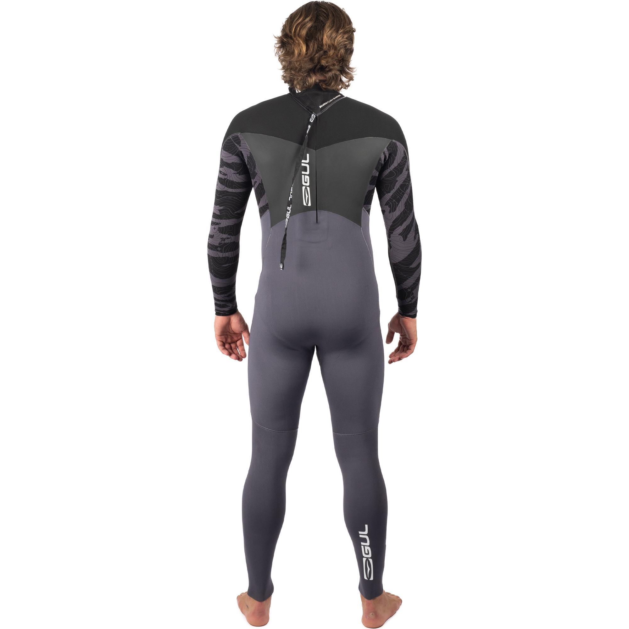 2025 Homem Generoso Response 5/3mm Gbs Back Zip Fato De Mergulho Re1213-c1 - Cinzento / Preto