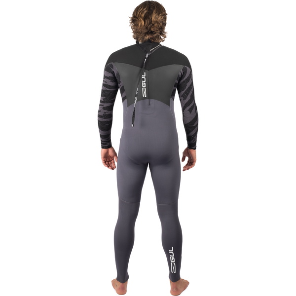 2025 Homem Generoso Response 5/3mm Gbs Back Zip Fato De Mergulho Re1213-c1 - Cinzento / Preto