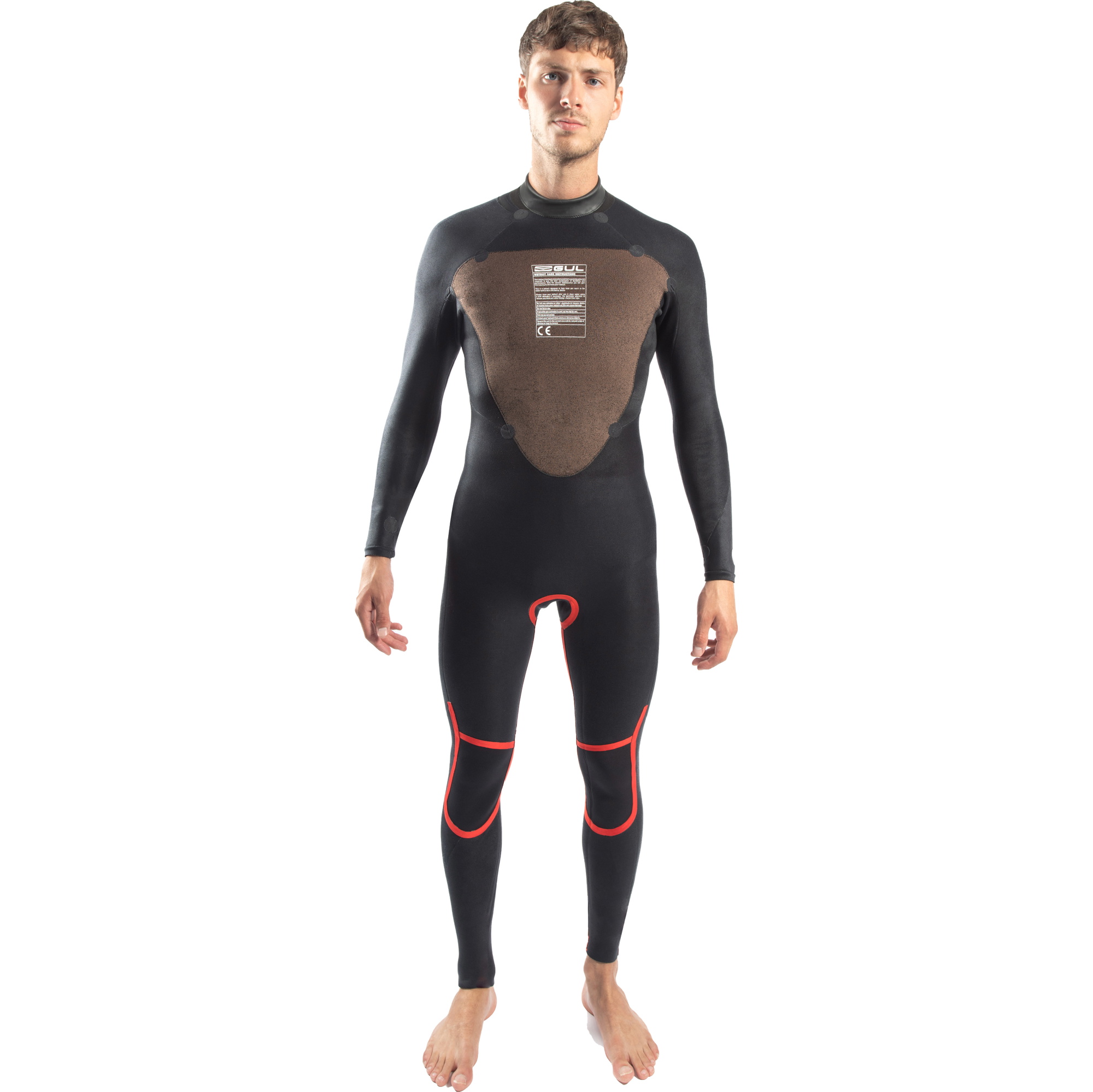 2025 Gul Masculino Response 4/3mm Gbs Roupa De Mergulho Com Back Zip Re1246-c1 - Navy / Vermelho