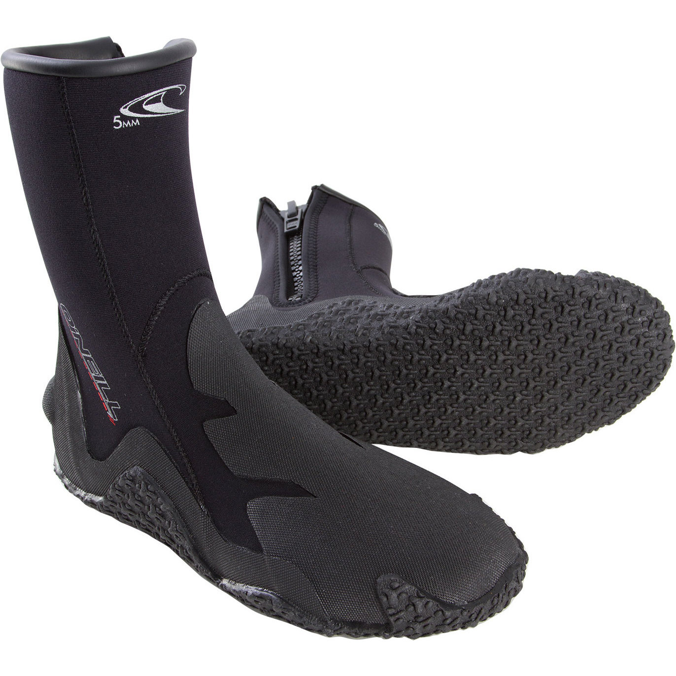 2026 O'neill 5mm Botas De Mergulho Com Fecho De Correr 3999 - Preto