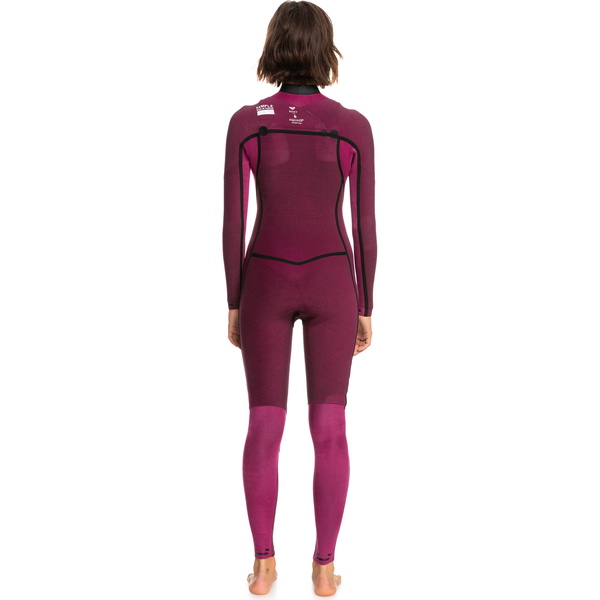 2023 Roxy Corrente Feminina De Frio 3/2mm Chest Zip Wetsuit Erjw103148 - Antracite