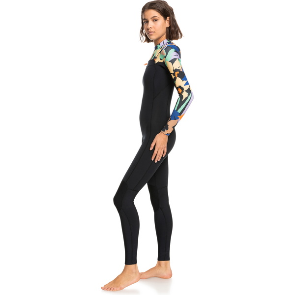 2023 Roxy Corrente Feminina De Frio 3/2mm Chest Zip Wetsuit Erjw103148 - Antracite