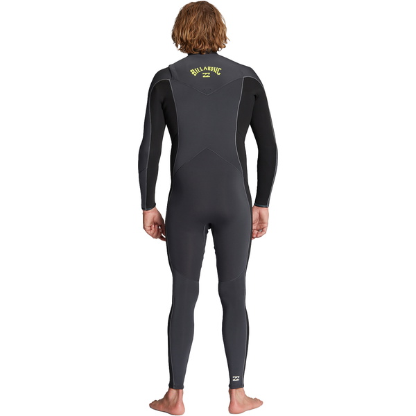 2024 Billabong Dos Homens Absolute 3/2mm Gbs Chest Zip Wetsuit Abyw100192 - Cinzento