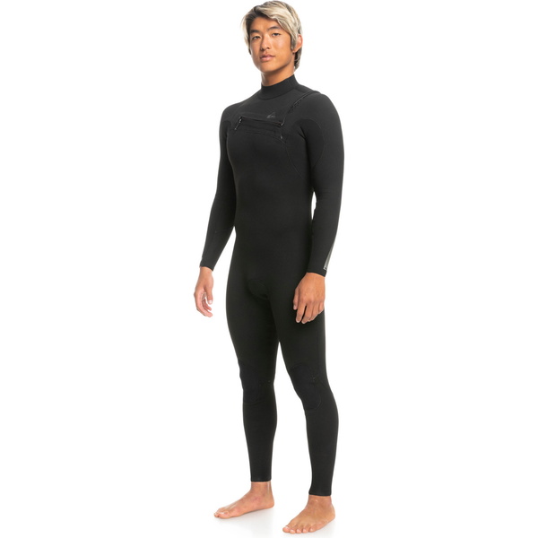 2024 Quiksilver Masculino Highline 3/2mm Chest Zip Wetsuit EQYW103157 - Black