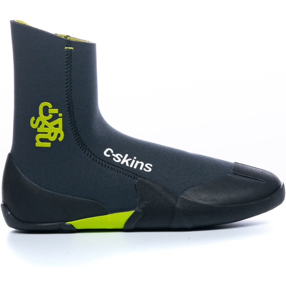 2026 C-Skins Junior Legend 3.5mm Botas De Neopreno Com Fecho De Correr E Biqueira Redonda C-BOLEJZ - Graphite / Flash Green / Black