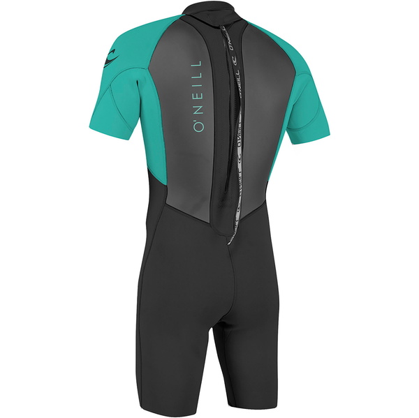 2025 O'neill Juventude Reactor Ii 2mm Back Zip Shorty Fato De Mergulho 5045 - Preto / Aqua