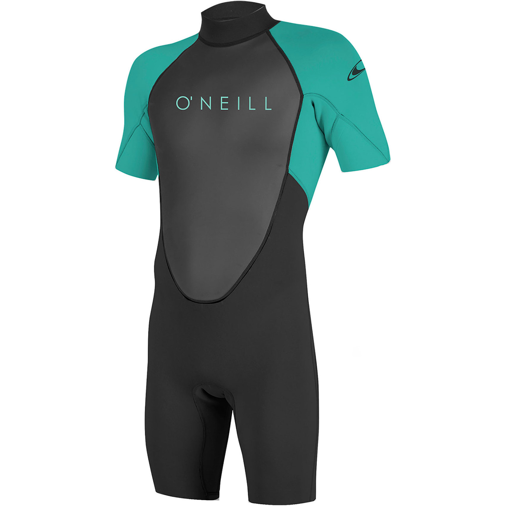 2025 O'neill Juventude Reactor Ii 2mm Back Zip Shorty Fato De Mergulho 5045 - Preto / Aqua