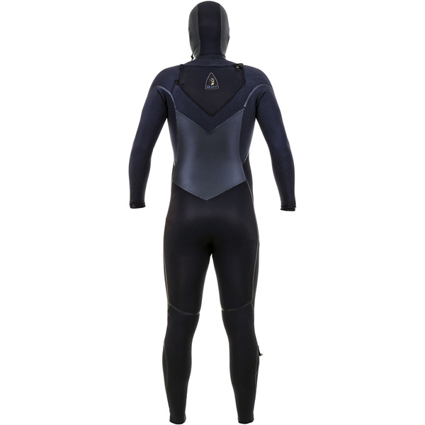 2025 O'Neill Mens Mutant Legend 5/4mm Chest Zip Fato De Mergulho Com Capuz 5369 - Black