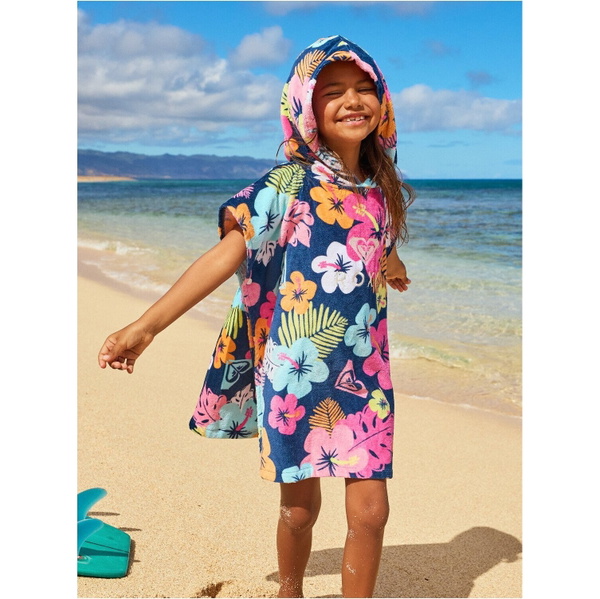 2026 Roxy Toalha Com Capuz Junior Stay Magical ERLAA03064 - Mood Indigo Morning Flowers Tw