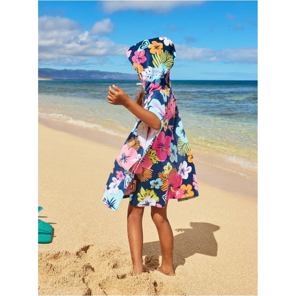2026 Roxy Toalha Com Capuz Junior Stay Magical ERLAA03064 - Mood Indigo Morning Flowers Tw