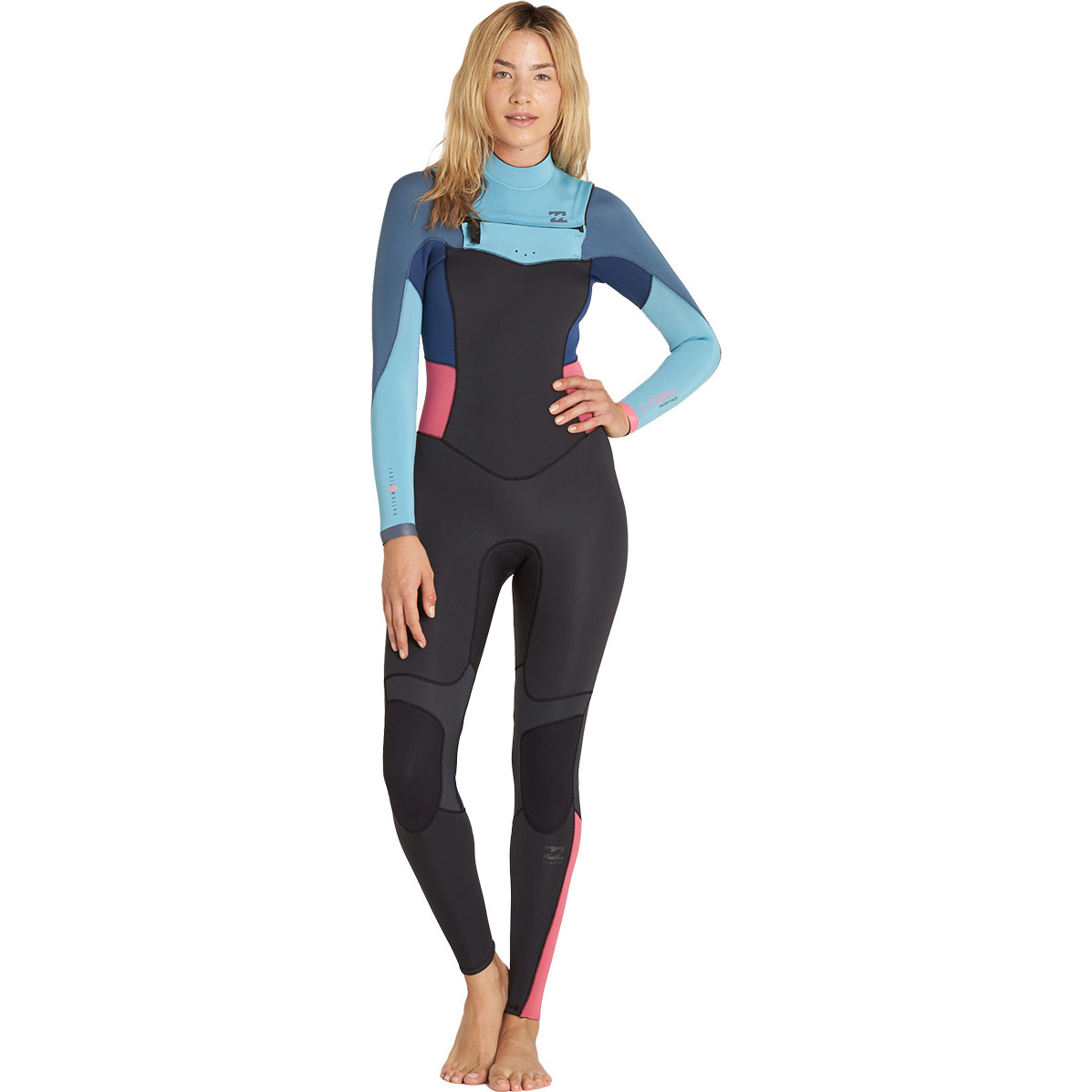 2018 Billabong Ladies 4 / 3mm Synergy Chest Zip Wetsuit AGAVE F44G11