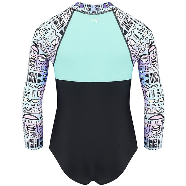 Animal Junior Girls Parla Long Sleeve Rash Onesie Black CL8SN818