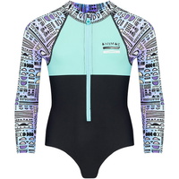 Júnior Meninas Parla Manga Longa Prurido Onesie Preto
