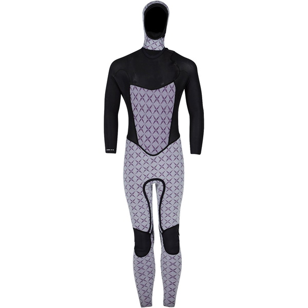 2018 Billabong Furnace Carbon X 5 / 4mm Hooded Chest Zip Wetsuit PRETO F45M13
