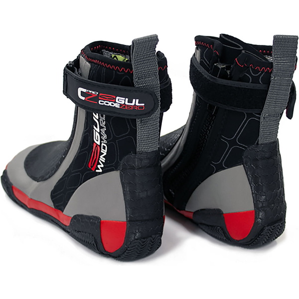 2019 Gul Cz Windward Pro Bota De Neoprene De Dedo Do Pé Redondo De 5mm Zíper Preto / Cinza Bo1279 A8