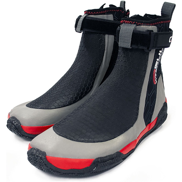 2019 Gul Cz Windward Pro Bota De Neoprene De Dedo Do Pé Redondo De 5mm Zíper Preto / Cinza Bo1279 A8
